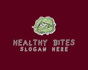 Cartoon Cabbage Veggie logo design