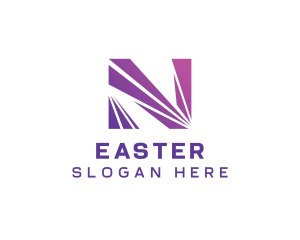 Application - Modern Purple Letter N logo design