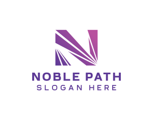 Modern Purple Letter N  logo design