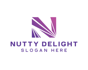 Modern Purple Letter N  logo design