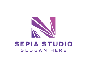 Modern Purple Letter N  logo design