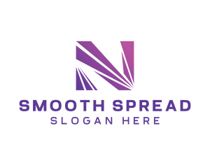 Modern Purple Letter N  logo design