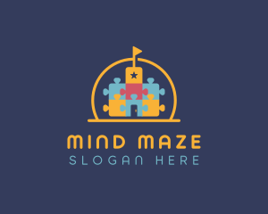 Puzzle - Kindergarten Puzzle Castle logo design