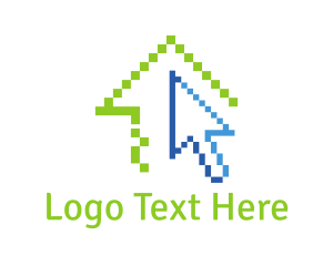 Pixel - Pixel House Cursor logo design
