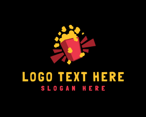 Snack - Popcorn Snack Movie logo design