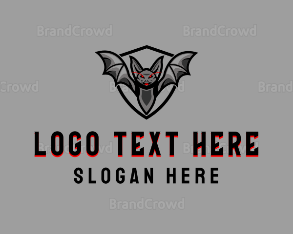 Scary Evil Bat Logo