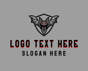 Scary Evil Bat Logo