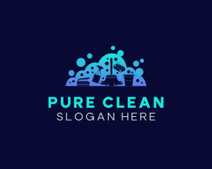 Sanitation Cleaning Tools logo design