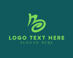 Green - Organic Letter B logo design