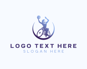 Wheelchair - Paralympic Wheelchair Basketball logo design