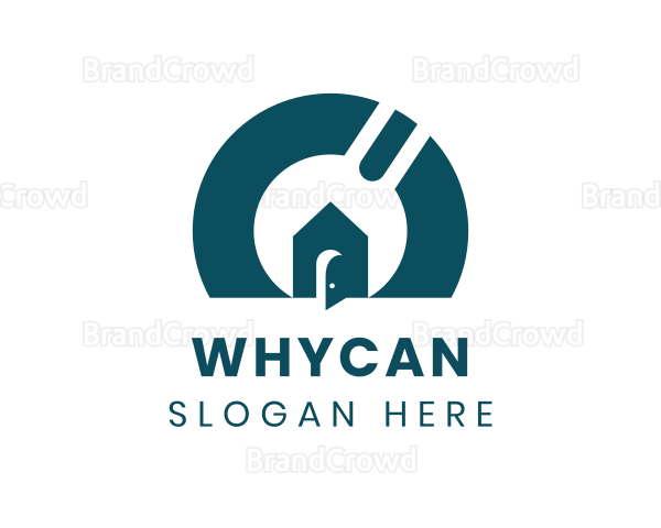 Handyman Wrench House Logo