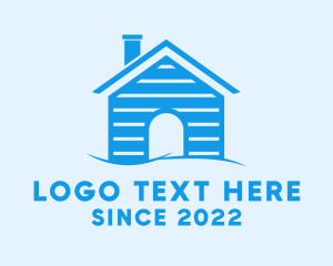 Wood - Blue Winter House logo design