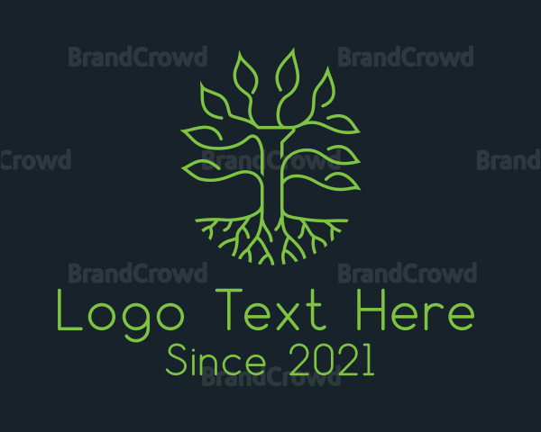 Minimalist Tree Forestry Logo