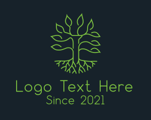 Tree Planting - Minimalist Tree Forestry logo design