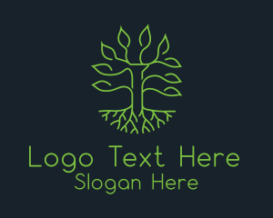Minimalist Tree Forestry Logo