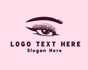 Lashes - EyelashWoman Cosmetology logo design