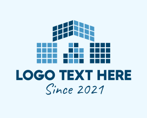 Worker - Pixel House Property logo design