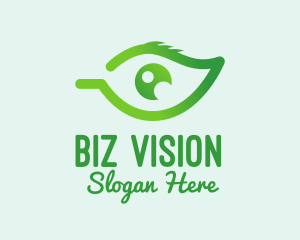 Green Leaf Eye  logo design