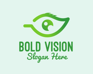 Green Leaf Eye  logo design