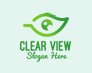 Visualization - Green Leaf Eye logo design