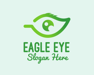 Green Leaf Eye  logo design