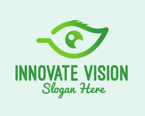 Green Leaf Eye  logo design