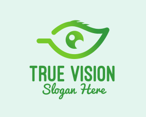 Green Leaf Eye  logo design