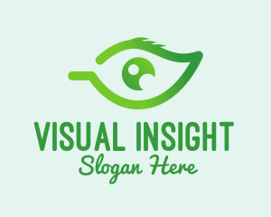 Visualization - Green Leaf Eye logo design