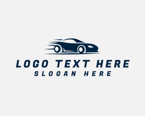 Automobile - Fast Moving Race Car logo design