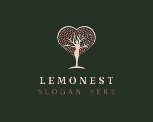 Heart Tree Woman Logo