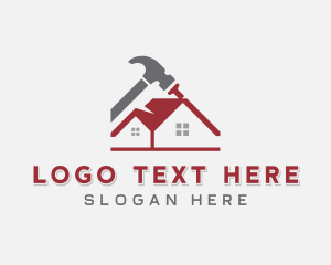 Remodeling - Carpentry Hammer Repairman logo design