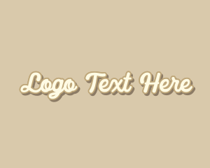 Wordmark - Retro Cursive Shadow logo design
