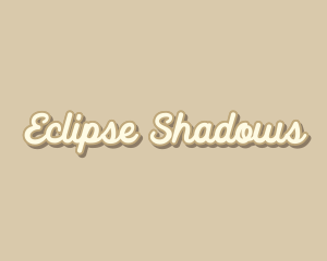 Retro Cursive Shadow logo design