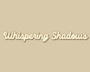 Retro Cursive Shadow logo design