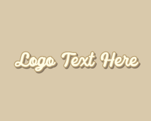 Retro Cursive Shadow Logo