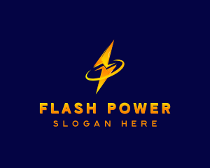 Power Zap Lightning Bolt logo design