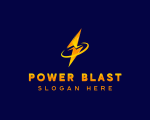 Power Zap Lightning Bolt logo design