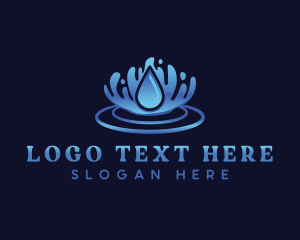 Aqua - Aqua Water Ripple logo design