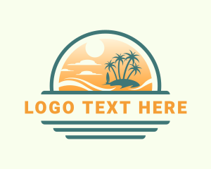 Ocean Island Vacation  logo design