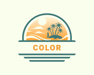 Tropical - Ocean Island Vacation logo design