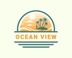 Ocean Island Vacation  logo design