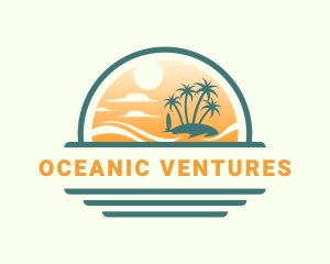 Ocean Island Vacation  logo design