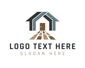 Floor - Wood Tile House logo design