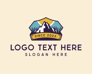 Tourist - Trekking Outdoor Mountaineer logo design