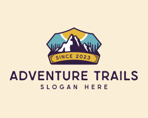 Trekking Outdoor Mountaineer logo design