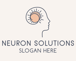 Neuron - Sun Mental Health logo design