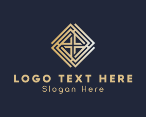 Relic - Gold Holy Cross logo design