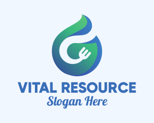 Resource - Food & Water Drop logo design