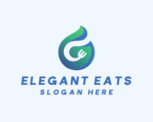 Food & Water Drop logo design