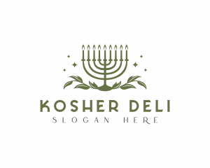 Jewish - Candle Holder Decoration logo design